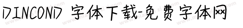 DINCOND 字体下载字体转换